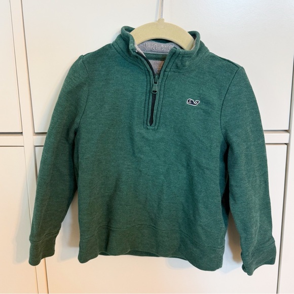 Vineyard Vines Forest Green Quarter-Zip Pullover - Picture 4 of 7